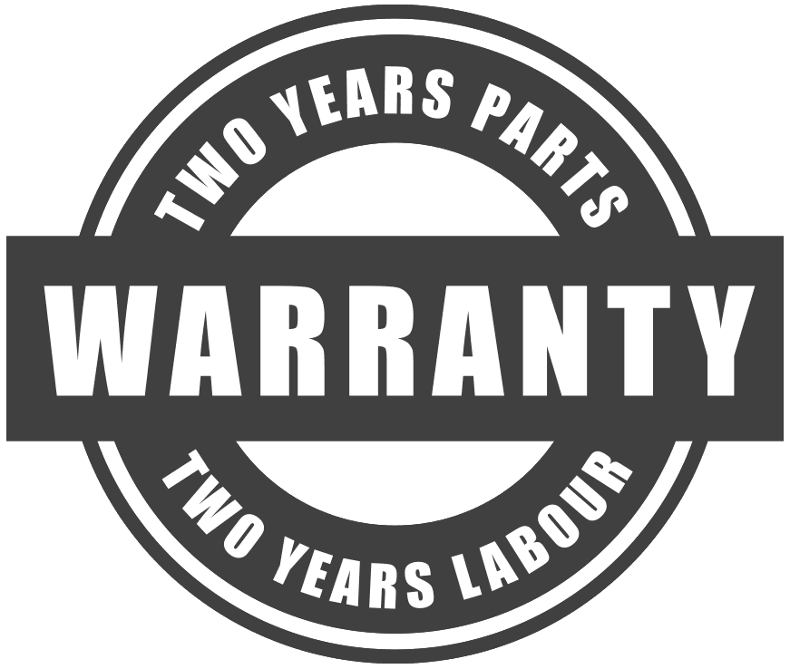 2 Years Parts & Labour Warranty